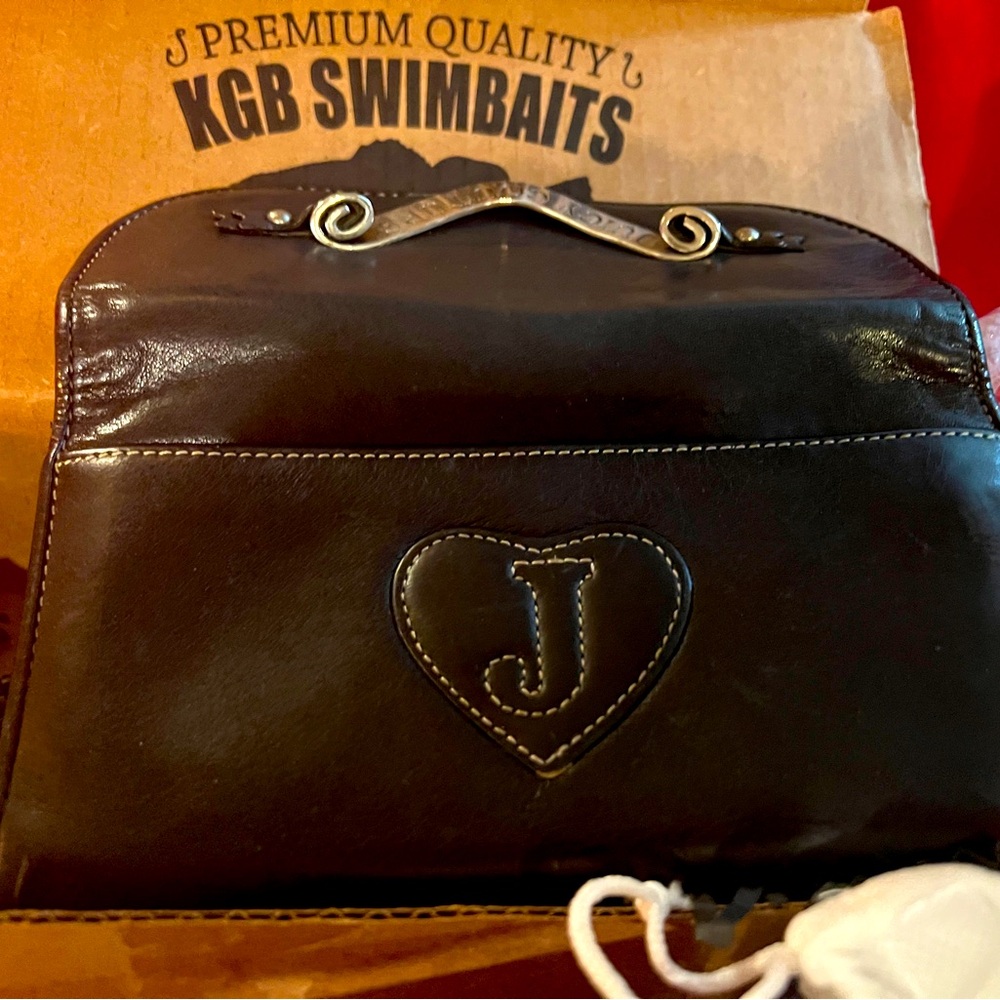 Y2K 💗 JUICY COUTURE BLK WALLET 4 parts LEATHER CRAFTSMANSHIP  COLLECTIBLE